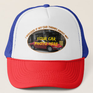 Gorra De Camionero Añadir nombre, foto de su auto, texto, maravilla
