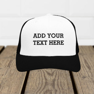 Gorra De Camionero Añadir su propio texto Personalizado aquí negro y