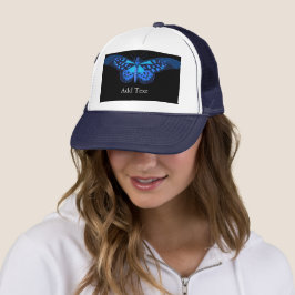 Gorra De Camionero Añadir texto azul mariposa imagen-Cap Hermoso amor