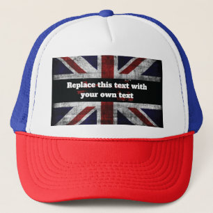 Gorra De Camionero Añadir texto en el Cojín decorativo de la bandera
