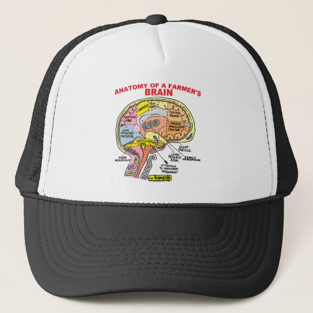 GORRA DE CAMIONERO ANATOMÍA DEL CEREBRO DE UN GRANJERO (Anverso)