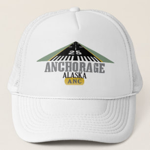 Gorra De Camionero Anchorage Alaska - pista del aeropuerto