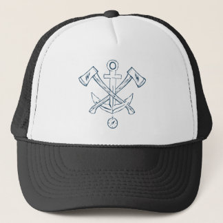 Gorra De Camionero Ancla con las hachas cruzadas. Elementos del