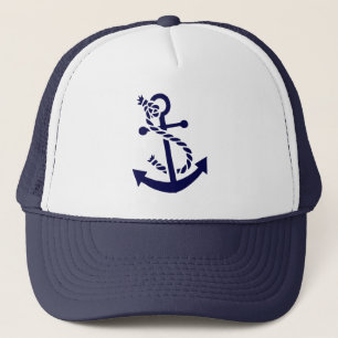 Gorra De Camionero Ancla de barco náutico azul marino 3