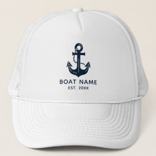 Gorra De Camionero Ancla de nombre de barco náutico personalizado