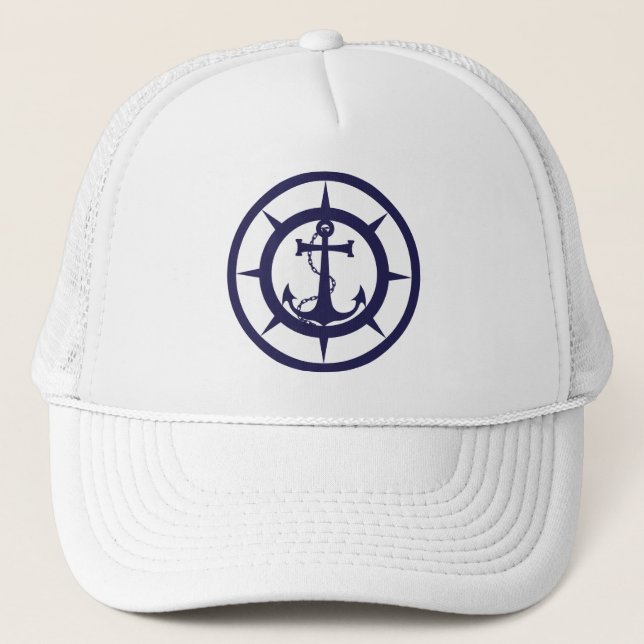 Gorra De Camionero Ancla náutica (Anverso)