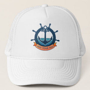 Gorra De Camionero Ancla Náutica Personalizada y Vacaciones para Aman