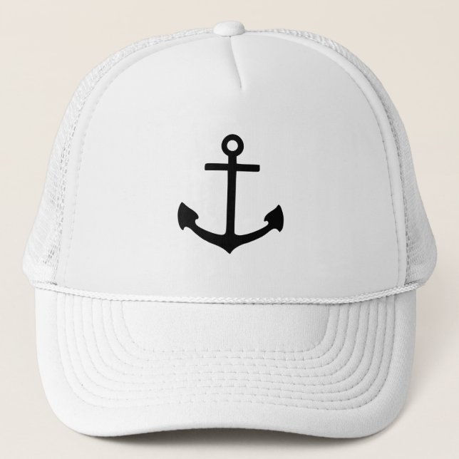 Gorra De Camionero Ancla negra (Anverso)