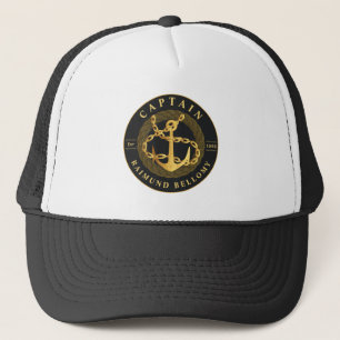Gorra De Camionero Anclaje de oro
