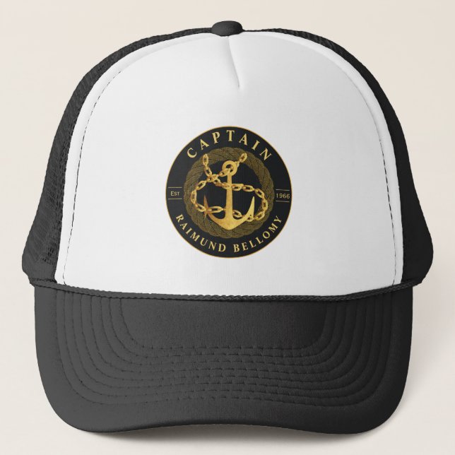 Gorra De Camionero Anclaje de oro (Anverso)