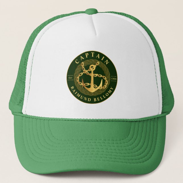 Gorra De Camionero Anclaje de oro (Anverso)