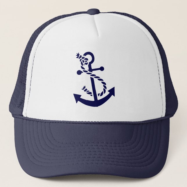 Gorra De Camionero Anclaje Náutico Azul de la Armada 3 (Anverso)