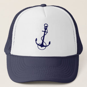 Gorra De Camionero Anclaje náutico azul de la marina