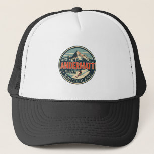Gorra De Camionero Andermatt esquí vintage Suiza Alpes suizos regalos