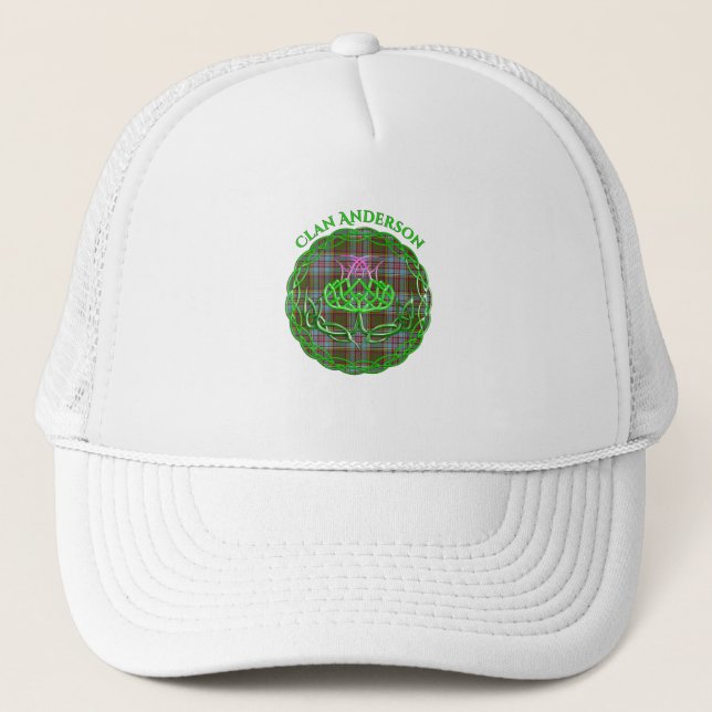 Gorra De Camionero Anderson Scottish Tartán Celtic Thistle (Anverso)