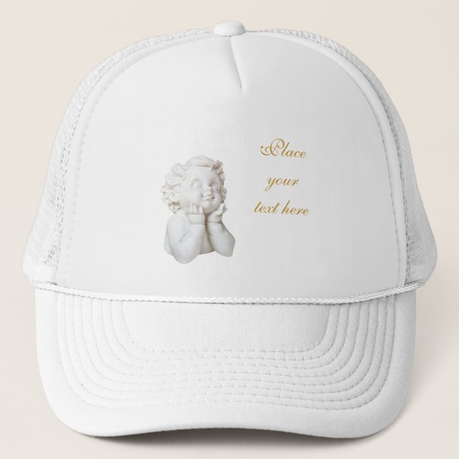 Gorra De Camionero Ángel blanco (Anverso)
