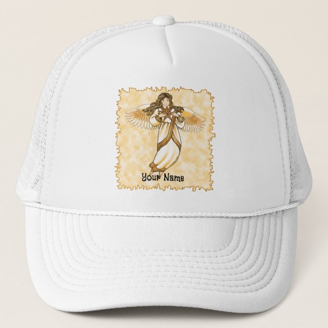 Gorra De Camionero Ángel cristiano de oro (Anverso)
