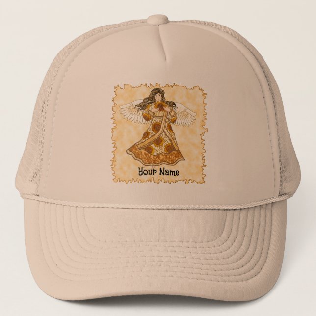 Gorra De Camionero Ángel cristiano girasol (Anverso)