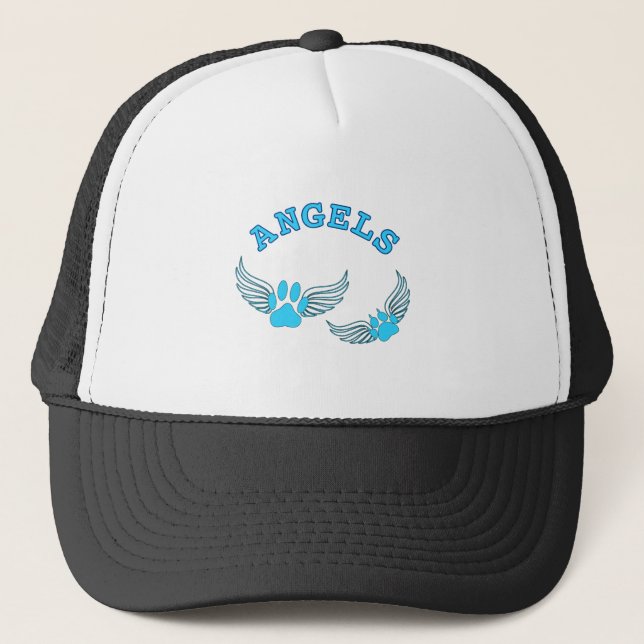 Gorra De Camionero Ángel Mascota Viñe En Azul (Anverso)