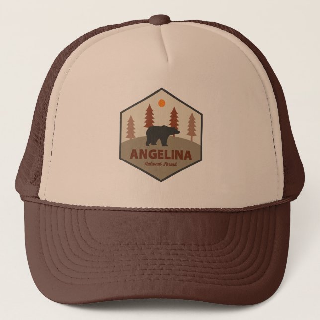 Gorra De Camionero Angelina National Forest Texas Bear (Anverso)