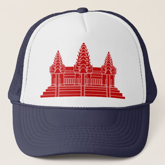 Gorra De Camionero Angkor Wat Camboyan / Bandera Jemer (Anverso)