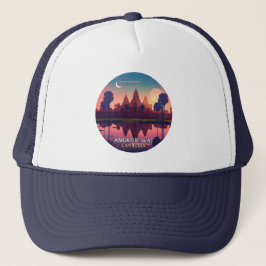 Gorra De Camionero Angkor Wat Sunrise Camboya Siem Reap Retro
