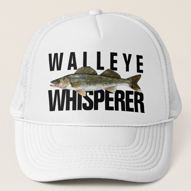 Gorra De Camionero Anglás de pesca divertida Walleye Whisperer (Anverso)