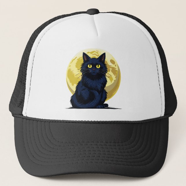 Gorra De Camionero Angry black cat (Anverso)