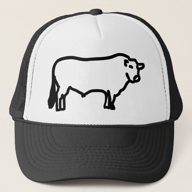 Gorra De Camionero angus negro grande (Anverso)