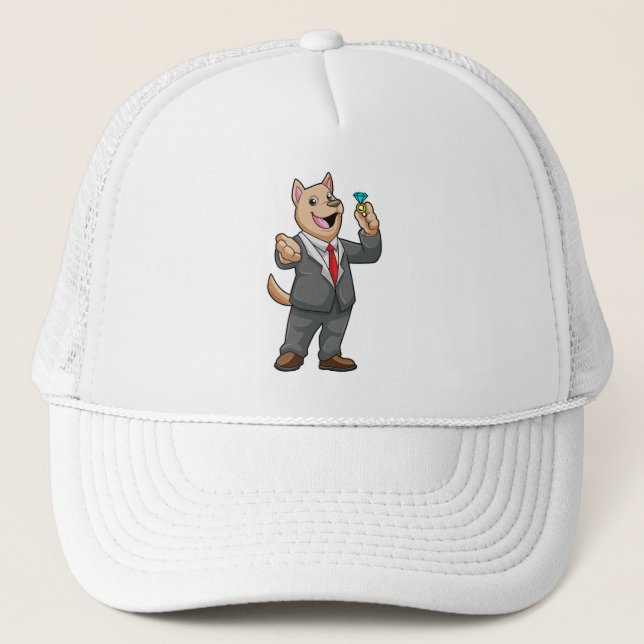 Gorra De Camionero Anillo de boda del novio perruno (Anverso)