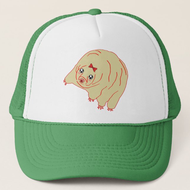 Gorra De Camionero Animado lindo del oso del agua tardígrado (Anverso)