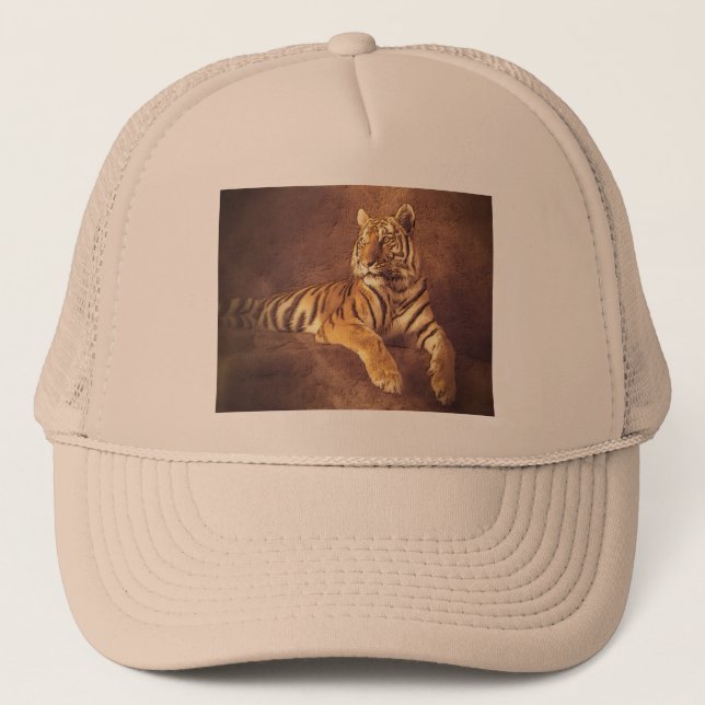 Gorra De Camionero Animal del tigre (Anverso)