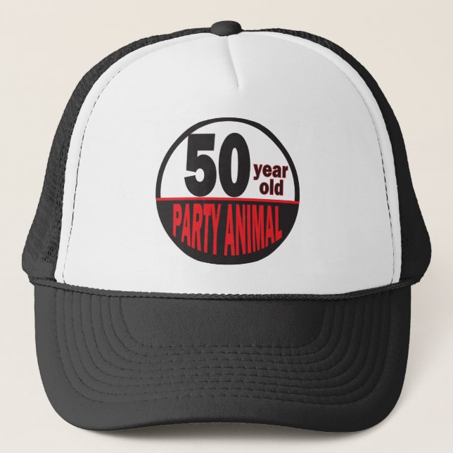Gorra De Camionero Animal Fiesta de 50 años| 50º cumpleaños (Anverso)