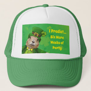 Gorra De Camionero Animal Fiesta de St. Patrick's Day Groundhog