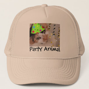 Gorra De Camionero Animal fiesta/gato calico