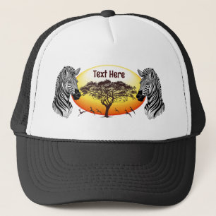 Gorra De Camionero Animal silvestre de la sabana africana cebra