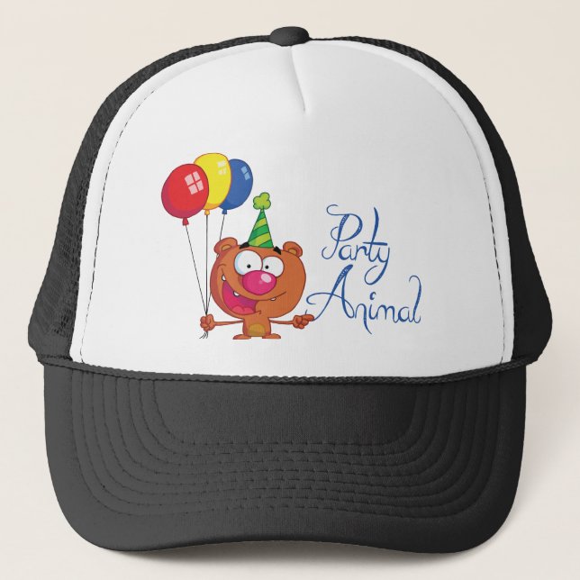 Gorra De Camionero Animales de fiesta de cumpleaños (Anverso)