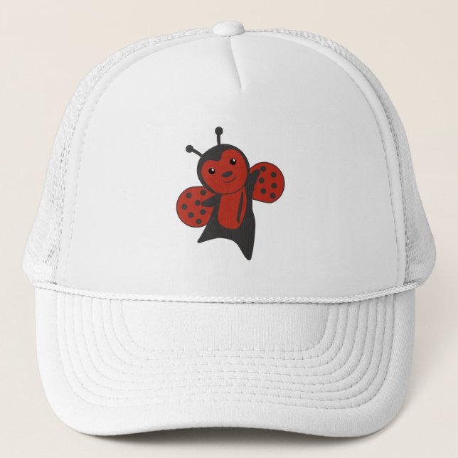 Gorra De Camionero Animales De La Cuesta Roja De La Mariquita Para Ni (Anverso)