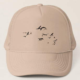 Gorra De Camionero Animales de la fauna de los pájaros del pelícano