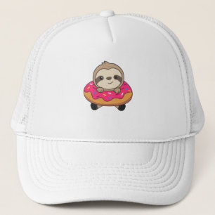 Gorra De Camionero Animales Dulces Y Graciosos En Rosa Donut