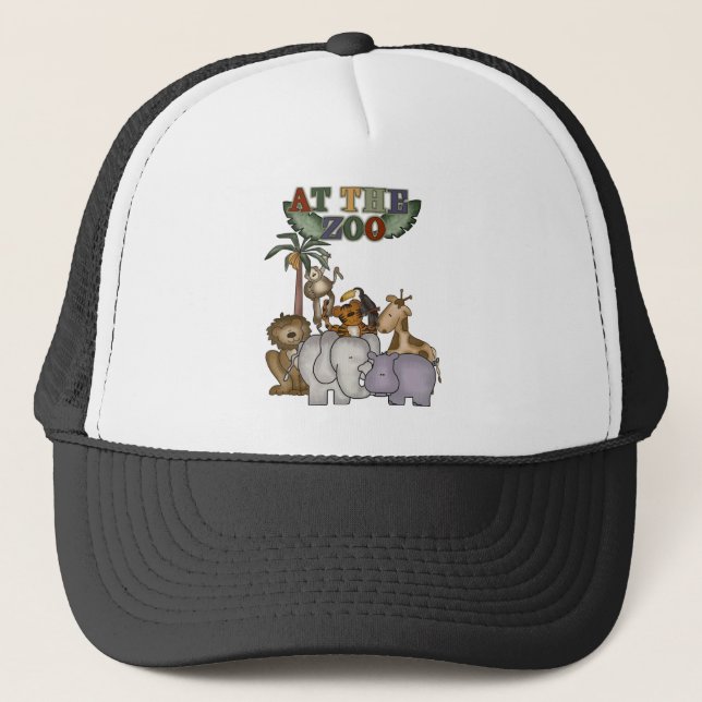 Gorra De Camionero Animales en el parque zoológico (Anverso)