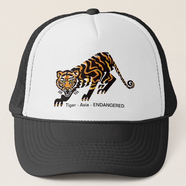 Gorra De Camionero Animales en peligro de extinción - Guay gráfico TI (Anverso)