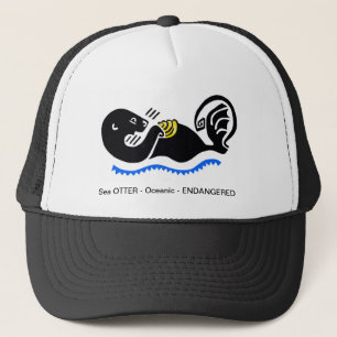 Gorra De Camionero Animales en peligro de extinción - OTTER marino -