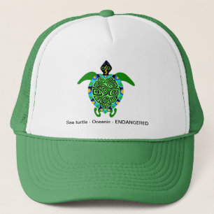 Gorra De Camionero Animales en peligro de extinción - Tortuga marina 