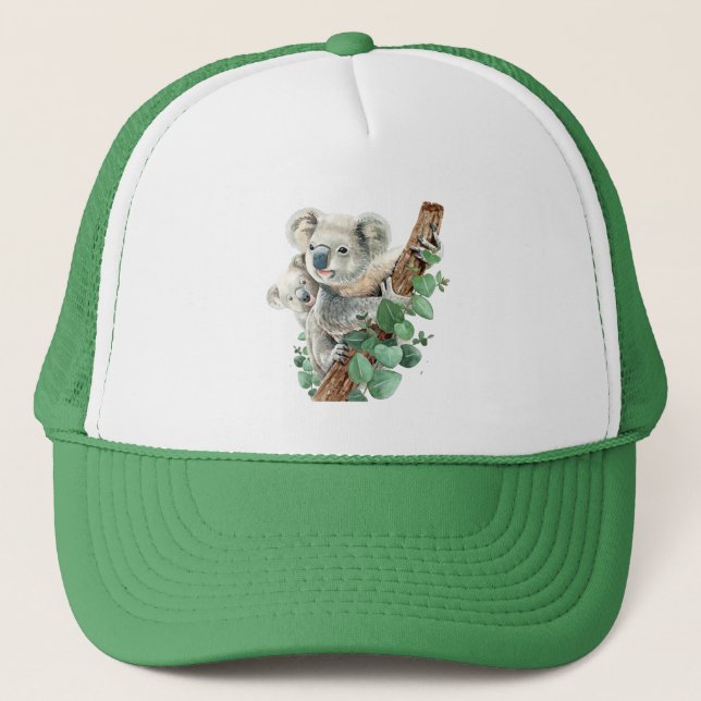 Gorra De Camionero Animales salvajes australianos Cute Koala (Anverso)