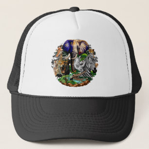 Gorra De Camionero Animales salvajes de sabana africanos