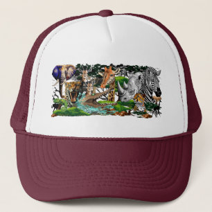 Gorra De Camionero Animales salvajes de sabana africanos