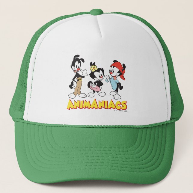 Gorra De Camionero Animaniacs | Yakko, Dot y Wakko Standing (Anverso)