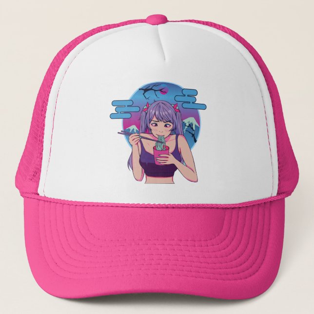 Gorra De Camionero Anime Ramen japonés (Anverso)