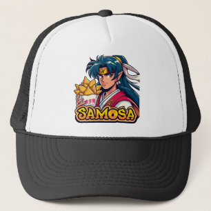 Gorra De Camionero Anime Samurai Samosa Lover Art